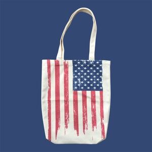 USA American Flag Canvas Tote Bag Red White Blue New